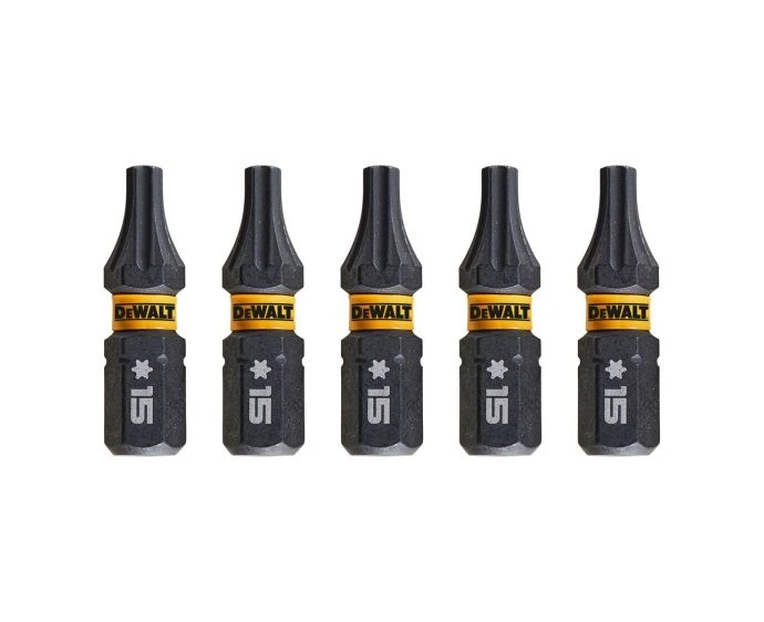 DeWalt DT7380T-QZ FlextorQ 5Pc T15 x 25mm Screwdriver Bit Set