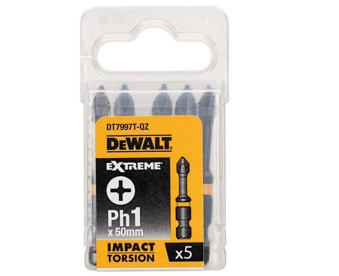 DeWalt DT7997T-QZ 57mm PH1 FLEXTORQ® Screwdriver Bits – 5 Piece