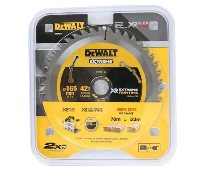 DeWalt DT99561-QZ Extreme Runtime Multi Purpose Mitre Saw Blade - 165 x 20mm x 42 Teeth