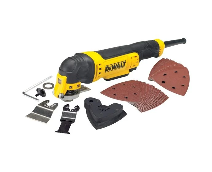 DeWalt DWE315B-GB 240V Oscillating Multi-Tool Kit With Accessories In Bag