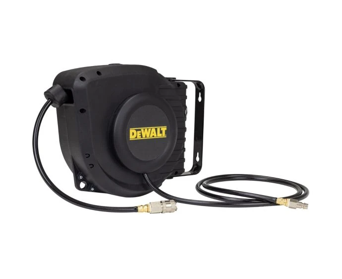 DeWalt DXCMKH9ME 9M Retractable Air Hose Reel Kit With 1/4" Quick Release Couplers