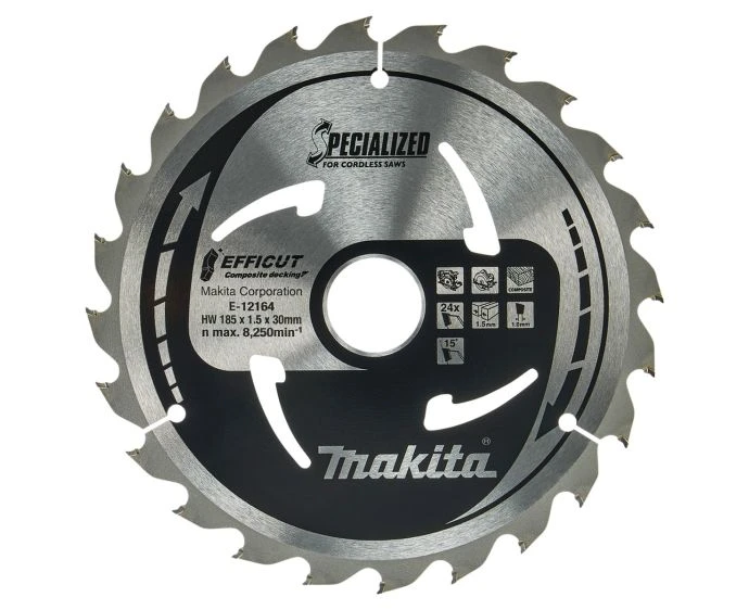 Makita E-12164 Efficut TCT 185mm x 30mm 24T Circular Saw Blade