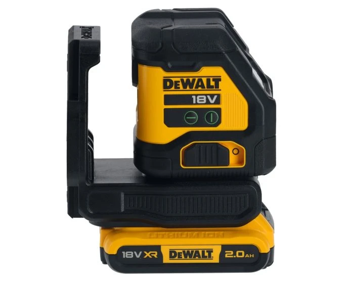 Dewalt DCLE34021D1 18V XR Green Cross Line Laser With 1 x 2Ah Battery, Charger & Case