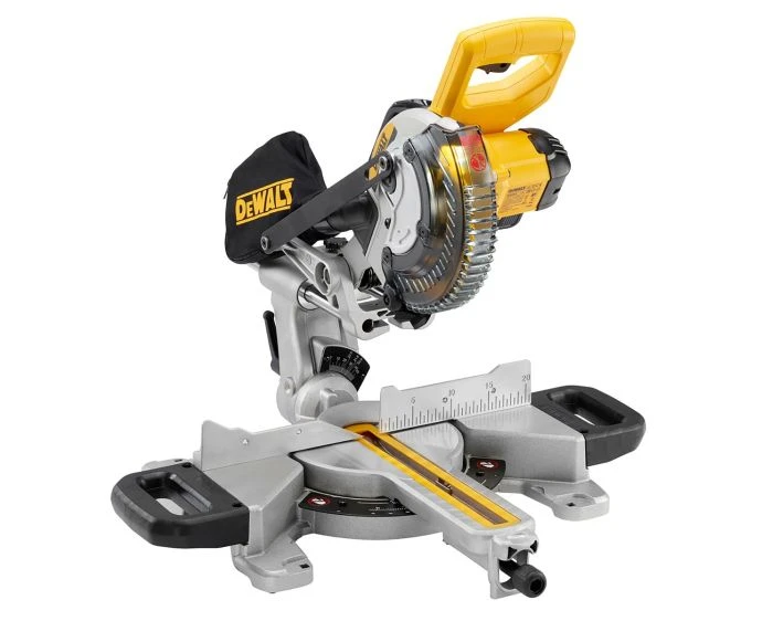 DeWalt DCS365M2 18V XR Cordless 184mm Slide Mitre Saw With 2 x 4.0Ah Batteries & Charger
