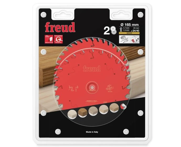 Freud F03FS09892 2 Piece Wood Circular Saw Blade Twin Set 165mm x 20mm x 24T & 40T