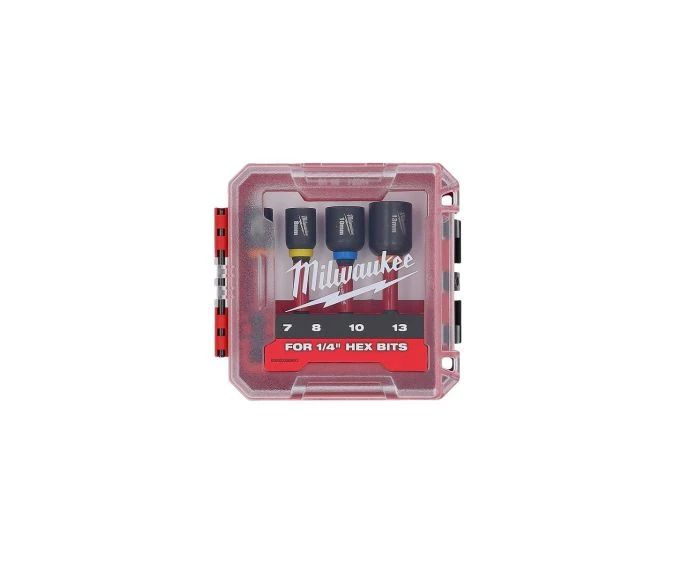 Milwaukee 4932492445 4 Piece Shockwave Impact Duty Magnetic Nut Driver Set