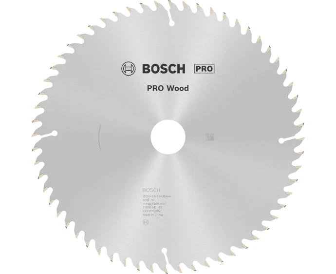 Bosch PRO Wood Circular Saw Blade, 235 x 2.8 x 30 mm, T60 | 2608641192