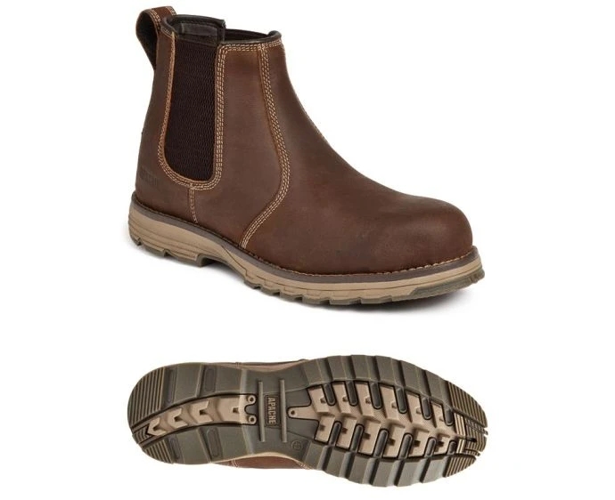 Apache Flyweight Brown Water Resistant Dealer Safety Boots, Size- 10