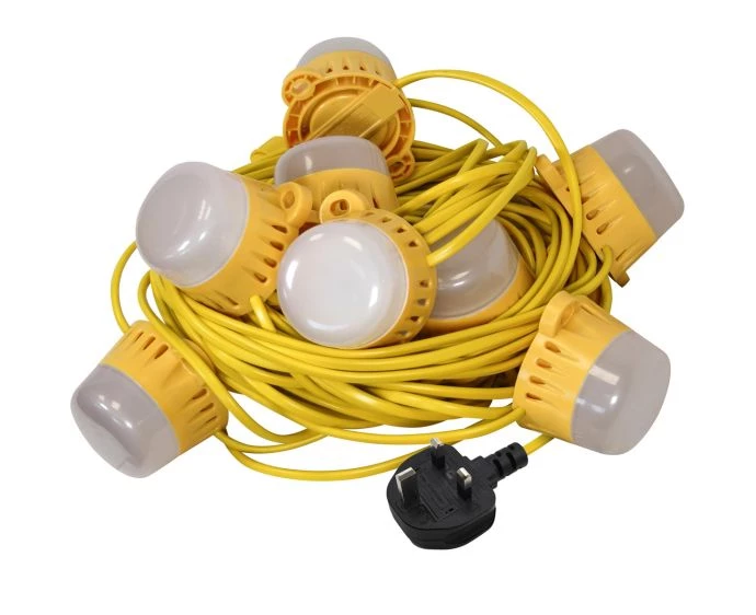 Faithfull Power Plus Festoon Lights 10 LED Bulbs 240V 22m | HL-2210-LED-BA230