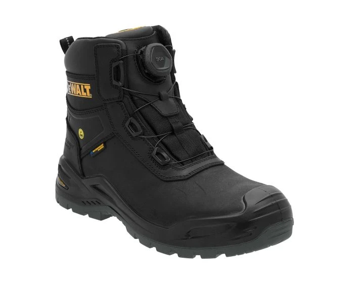 DeWalt Lander BOA Waterproof Nubuck Leather Safety Work Boots, Black – Size 8