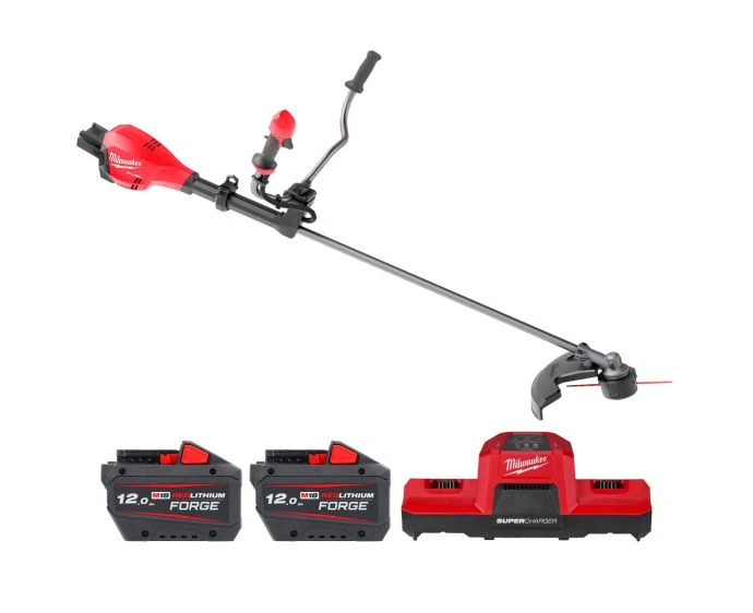 Milwaukee M18F2BCU-122 36V M18 Fuel Cordless Brushless Dual Battery Brush Cutter With 2 x 12.0Ah Batteries & Charger