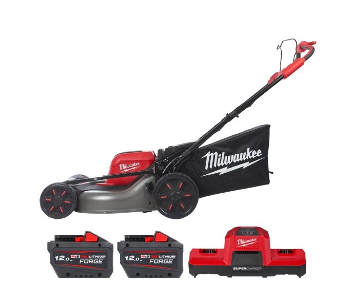 Milwaukee M18F2LM53-122 18V / 36V Cordless FUEL 530mm Self-Propelled Lawn Mower With 2 x 12.0Ah Batteries & Charger