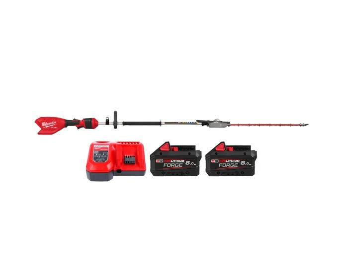 Milwaukee M18FHETE22-802 18V M18 FUEL Cordless Brushless Pole Articulating Hedge Trimmer 216cm With 2 x 8.0Ah Batteries & Charger