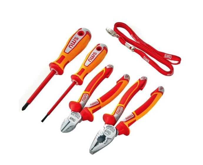 NWS N786 5 Pieces VDE Pliers, Cutters & Screwdriver Set