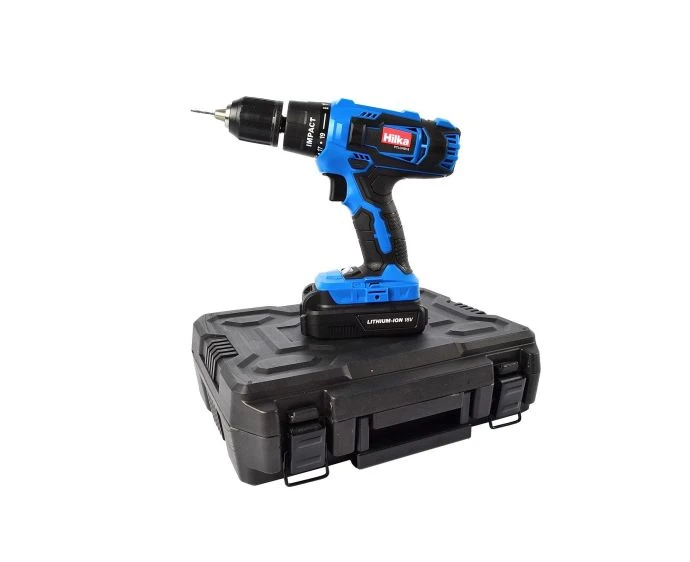 Hilka 18V Li-ion Cordless Hammer Drill With 1 x Battery Charger & Carry Case | PTLCHD18