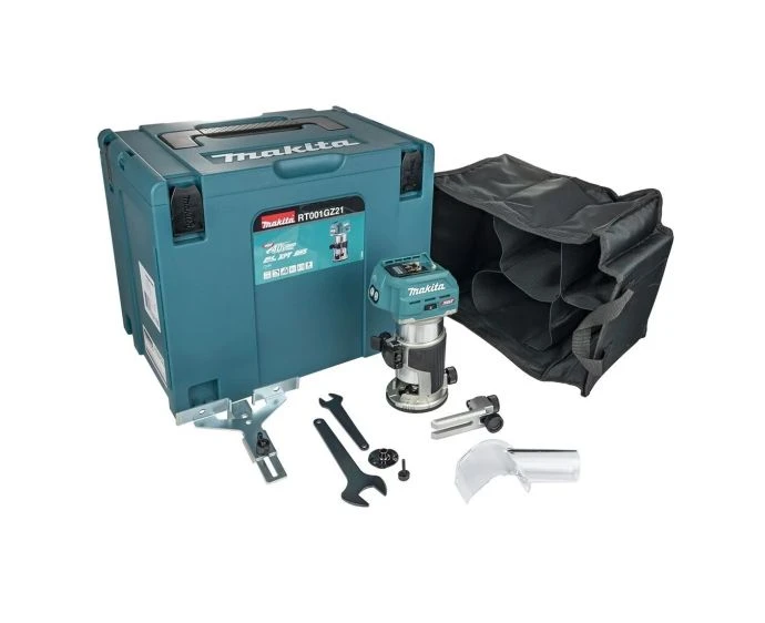Makita RT001GZ21 40V Max XGT Cordless Brushless 6mm/8mm 1/4" & 3/8" AWS 1160W Router/Trimmer With Case