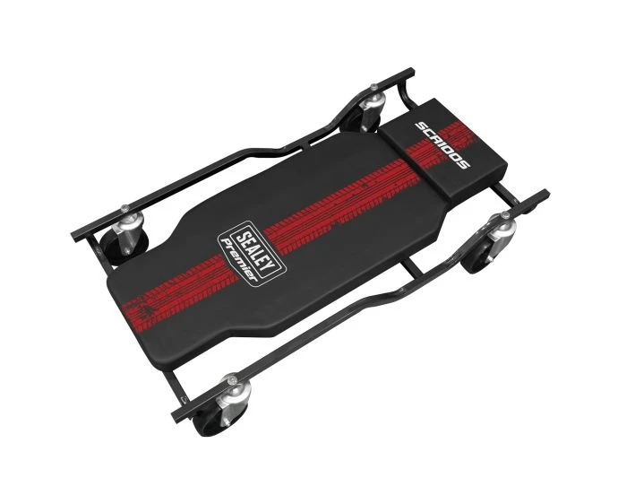 Sealey Steel Creeper with 4 Rough Ground Wheels | SCR100S