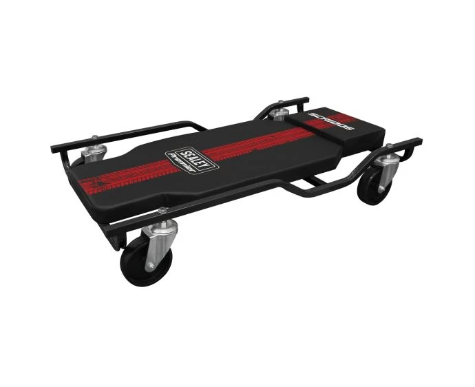 Sealey Steel Creeper with 4 Rough Ground Wheels | SCR100S