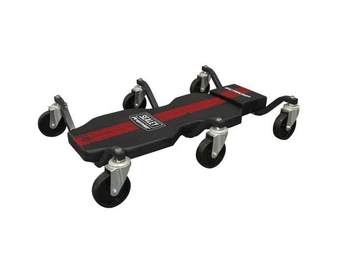 Sealey Steel Creeper with 6 Rough Ground 5" Wheels & Headrest | SCR101P