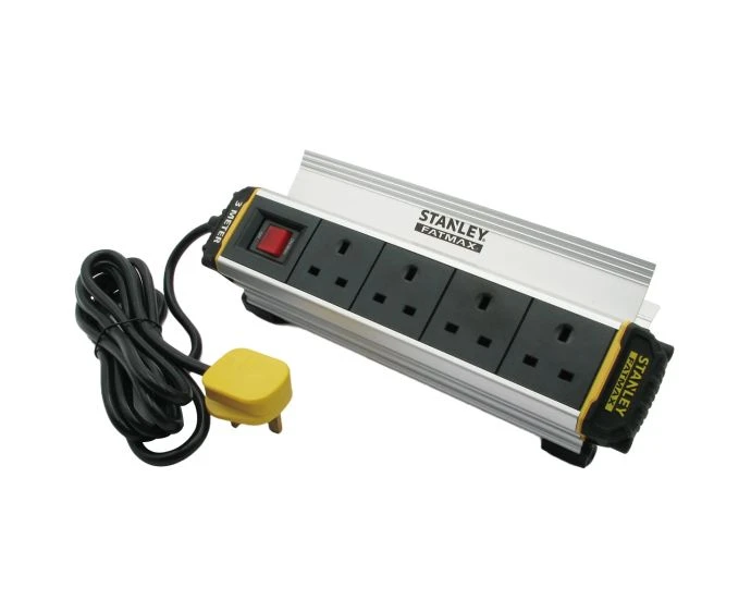 Stanley SXECFH2IHFE 4-Gang IP20 Powerboard with Clamp 3m