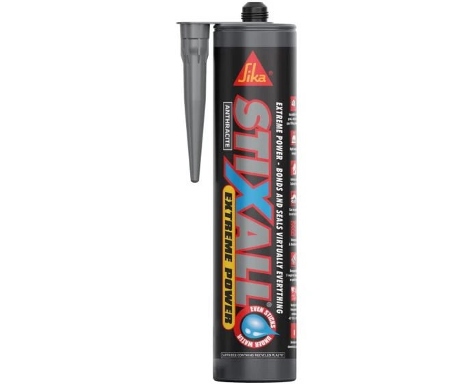 Everbuild STIXANTHRACITE Stixall Extreme Power Building Adhesive and Sealant: Anthracite, 290ml