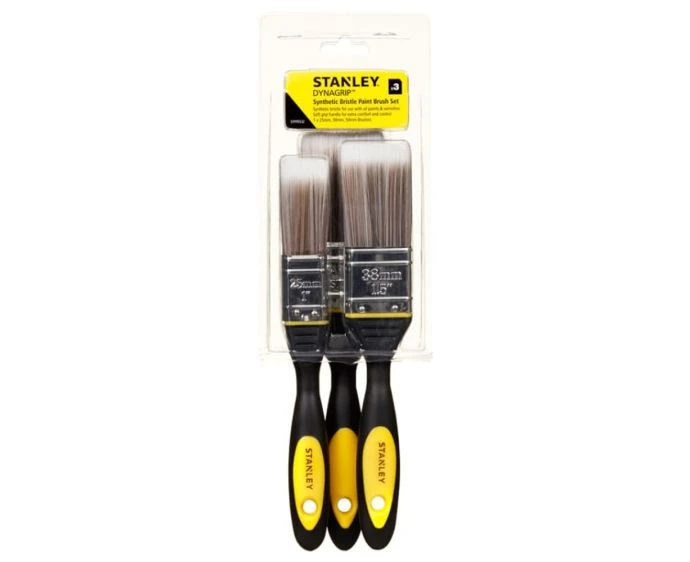 STANLEY® DYNAGRIP™ Synthetic Brush Pack Set of 3 25 38 & 50mm STPPDS3Z