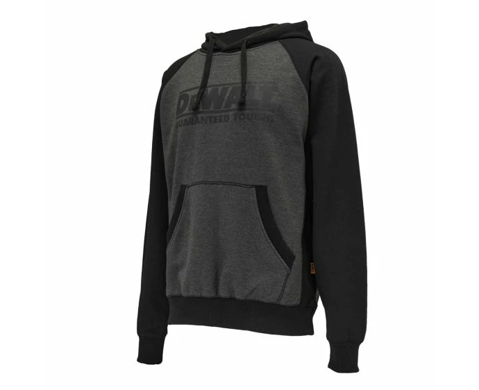DeWalt Stratford Black/Grey Poly Cotton Hooded Sweatshirt - XXL