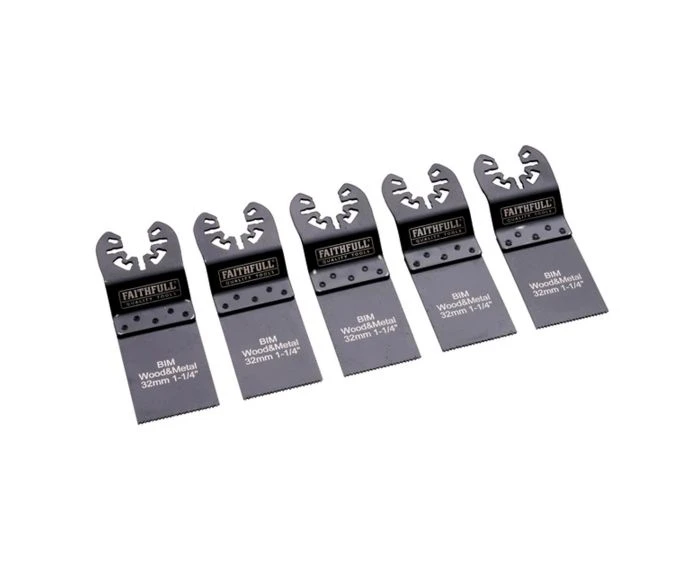 Faithfull XMS25MULTI5 5 Piece Multi-Tool Blade Set