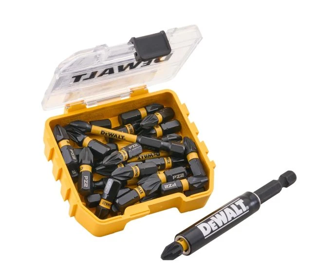 DeWalt XMS26TICTAC PZ2 Screwdriver Bit Set (25mm & 50mm) with Magnetic Adaptor – 25 Piece